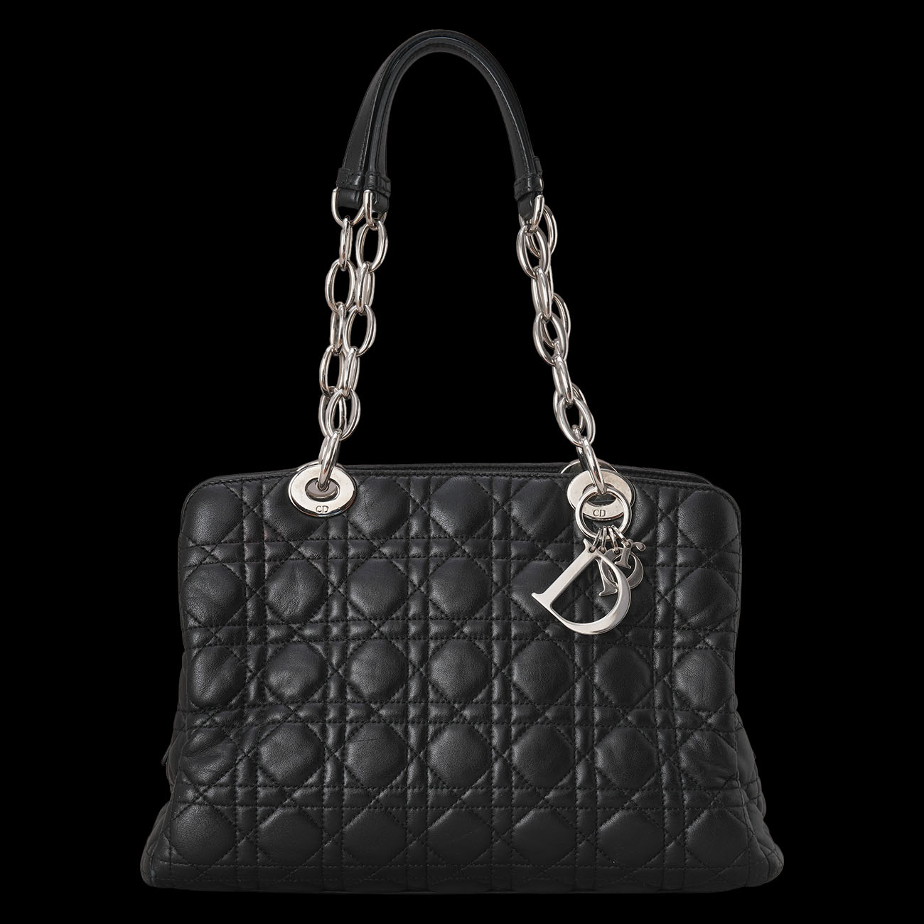 CHRISTIAN DIOR(USED)디올 까나쥬 체인 숄더백
